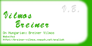 vilmos breiner business card